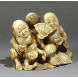 A late 19th century Japanese netsuke from Meiji period. Signed Kazu Nobu?