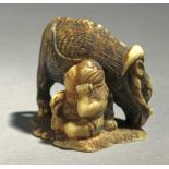 A 19th century Japanese netsuke from Meiji period. Signed Mitsuhiro