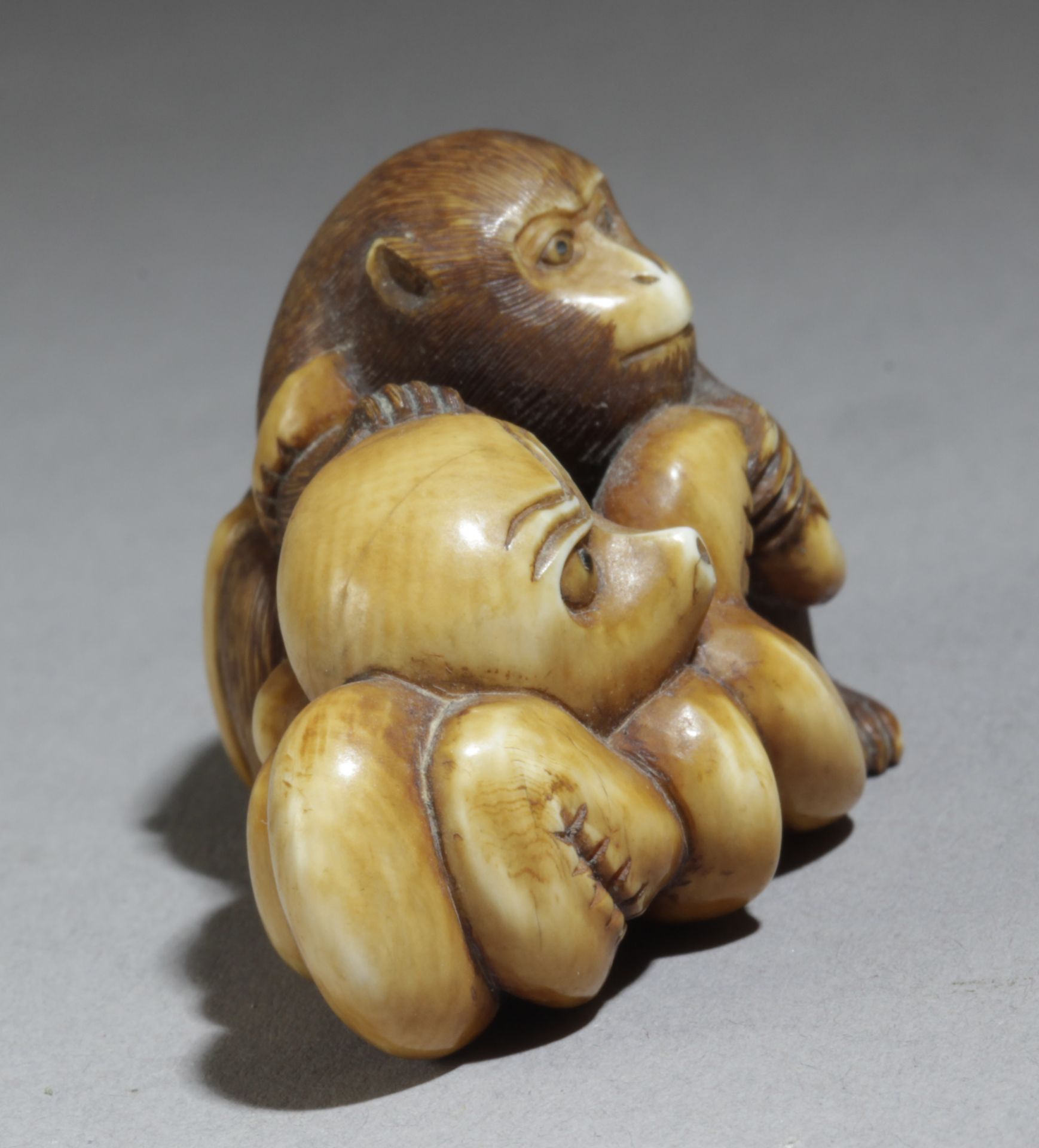 A late 19th century Japanese netsuke from Meiji period - Bild 2 aus 6