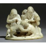 A Japanese netsuke-okimono circa 1860-1880 from Meiji period. Signed Ono Kiyomitsu