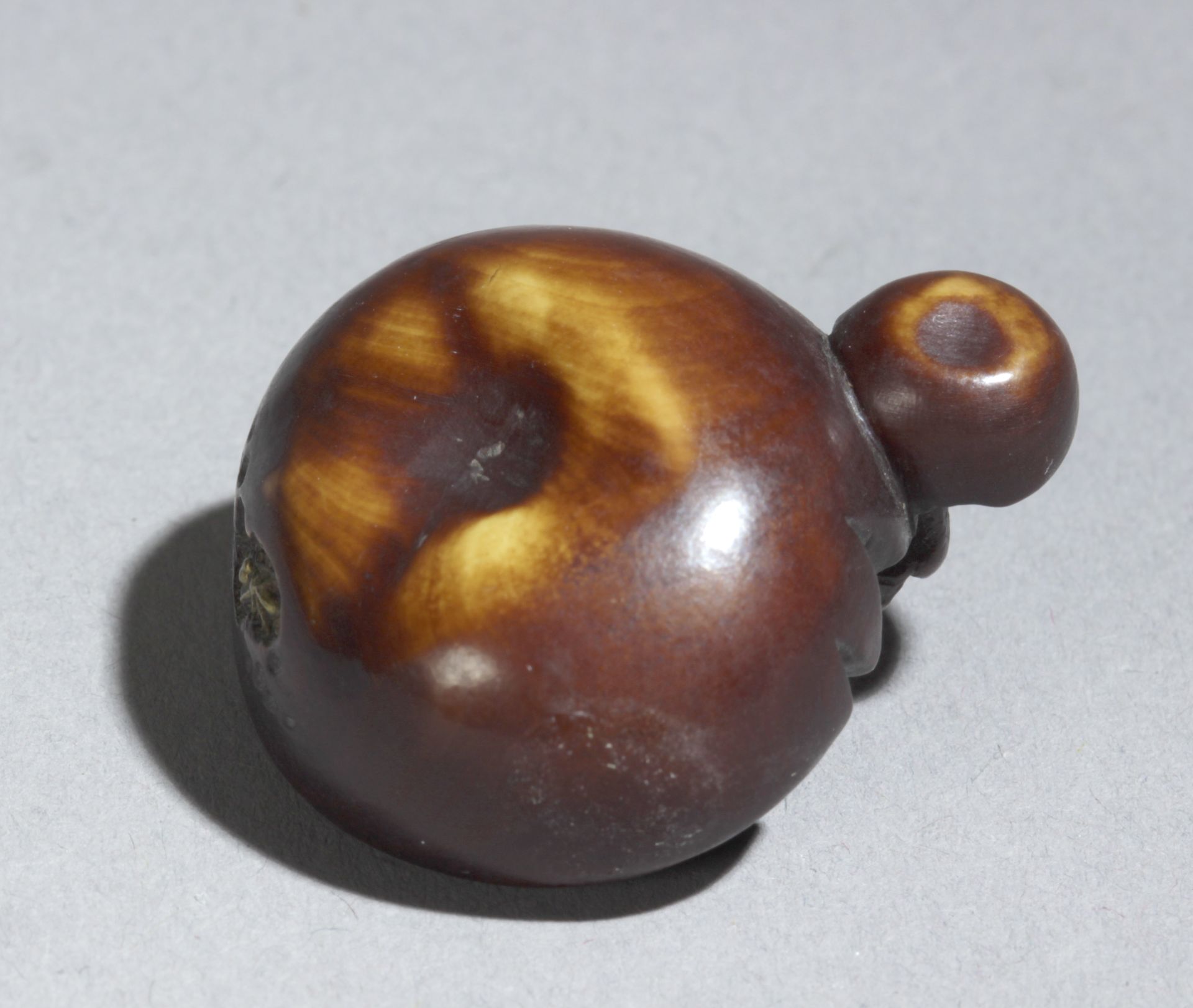 A 19th century Ganbun Mebun style Japanese netsuke from Meiji period, Signed Gyokuzan