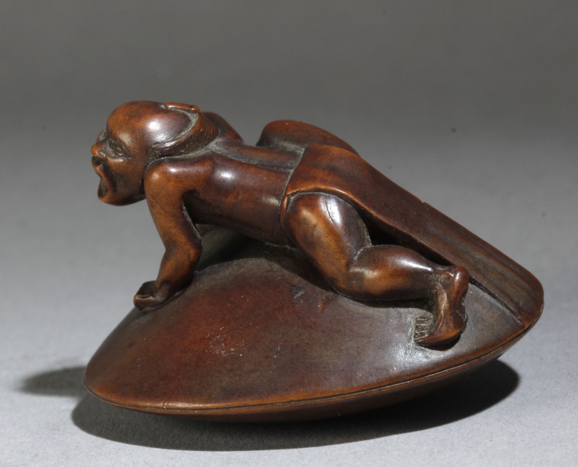 A mid 19th century Japanese netsuke from Meiji period - Image 3 of 7