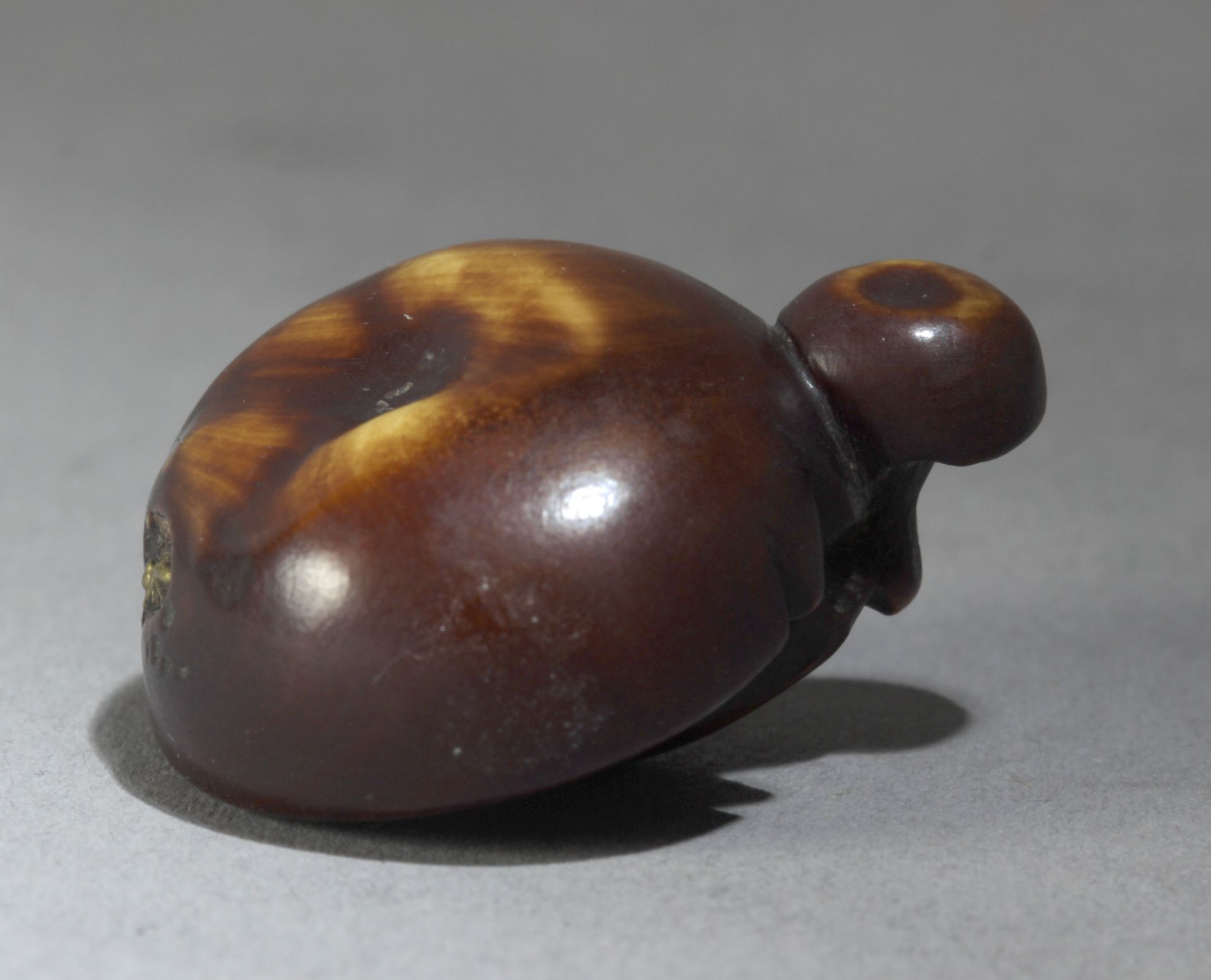 A 19th century Ganbun Mebun style Japanese netsuke from Meiji period, Signed Gyokuzan - Bild 2 aus 10