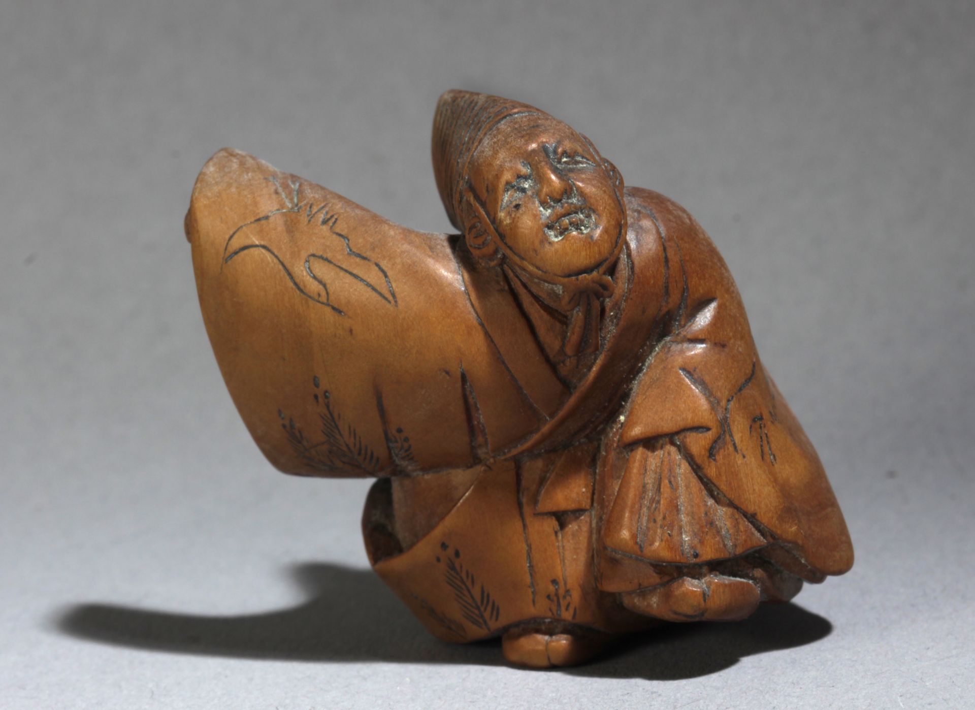 A 19th century Japanese netsuke from Meiji period. Signed Noriaki - Bild 2 aus 7