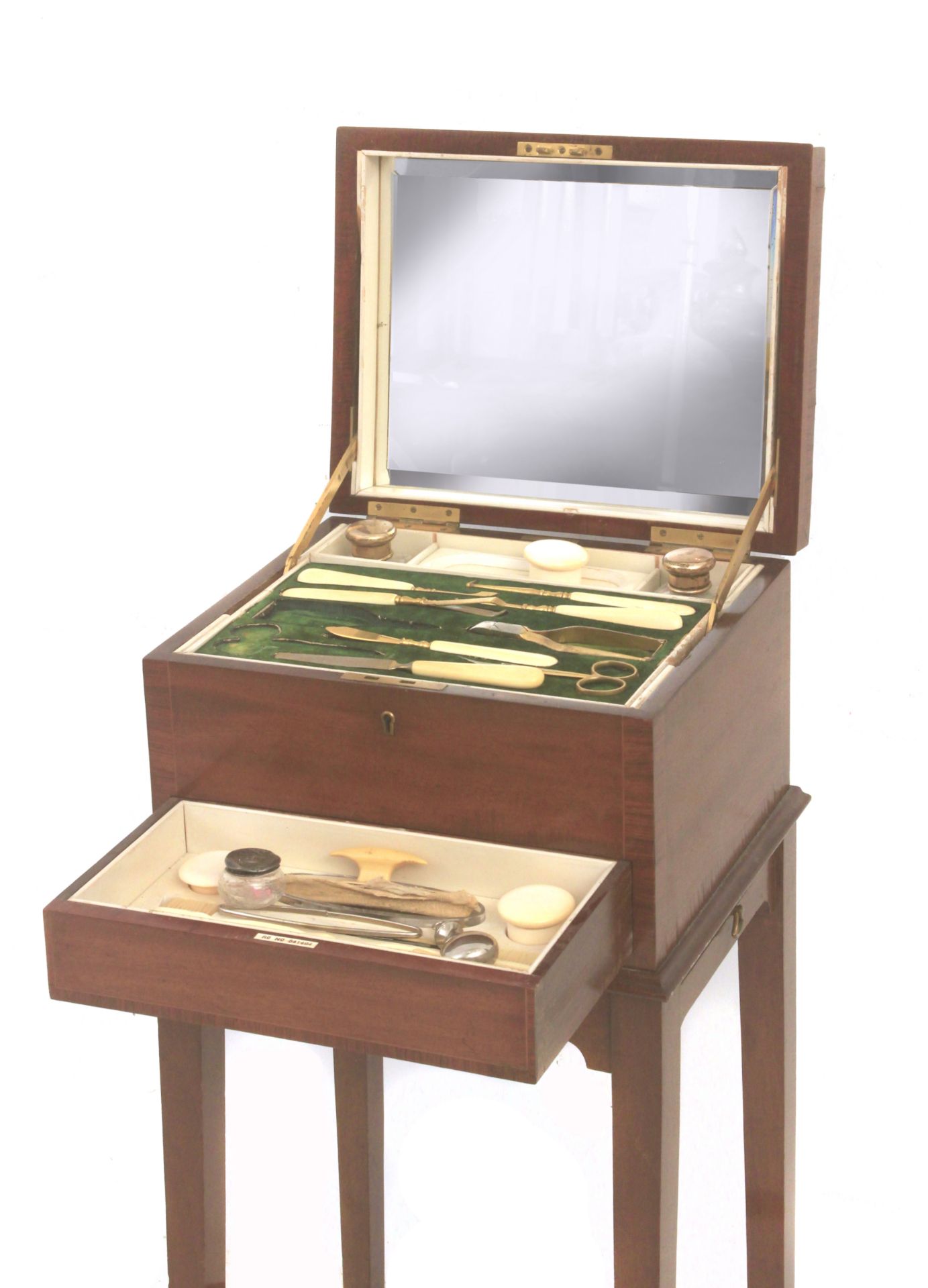 Victorian mahogany sewing box, England, 19th century - Image 3 of 4