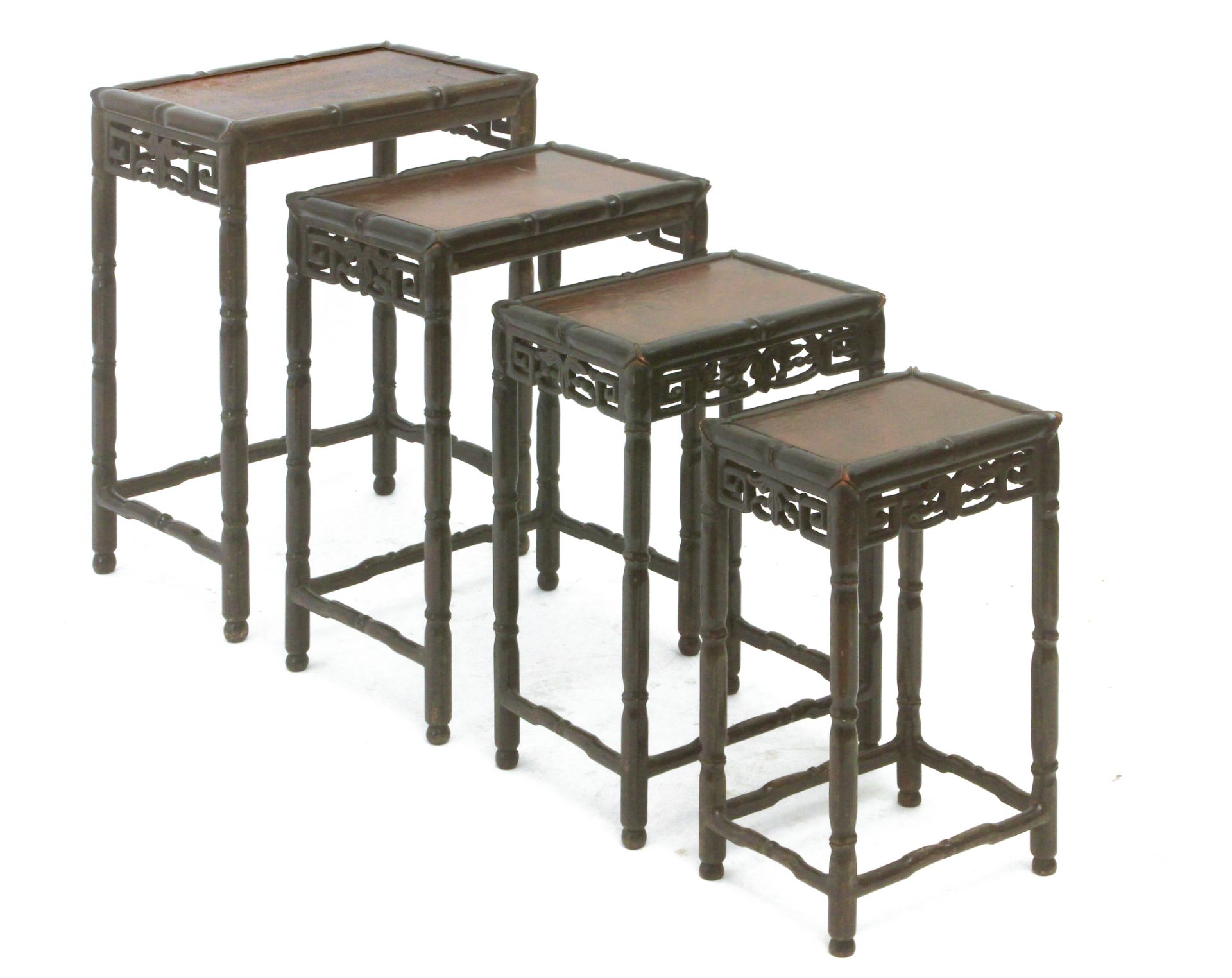 A set of four 19th century Chinese nest tables from Qing Dynasty - Image 5 of 7