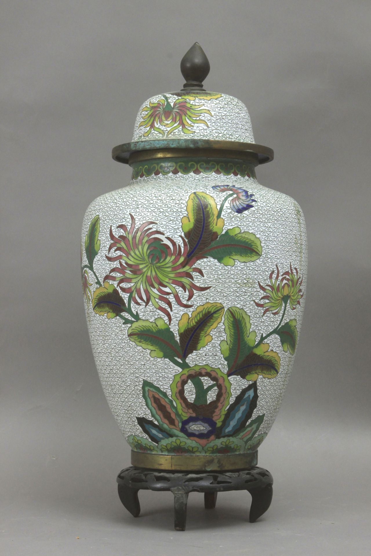 A 19th century Japanese tibor in bronze and cloisonné enamel