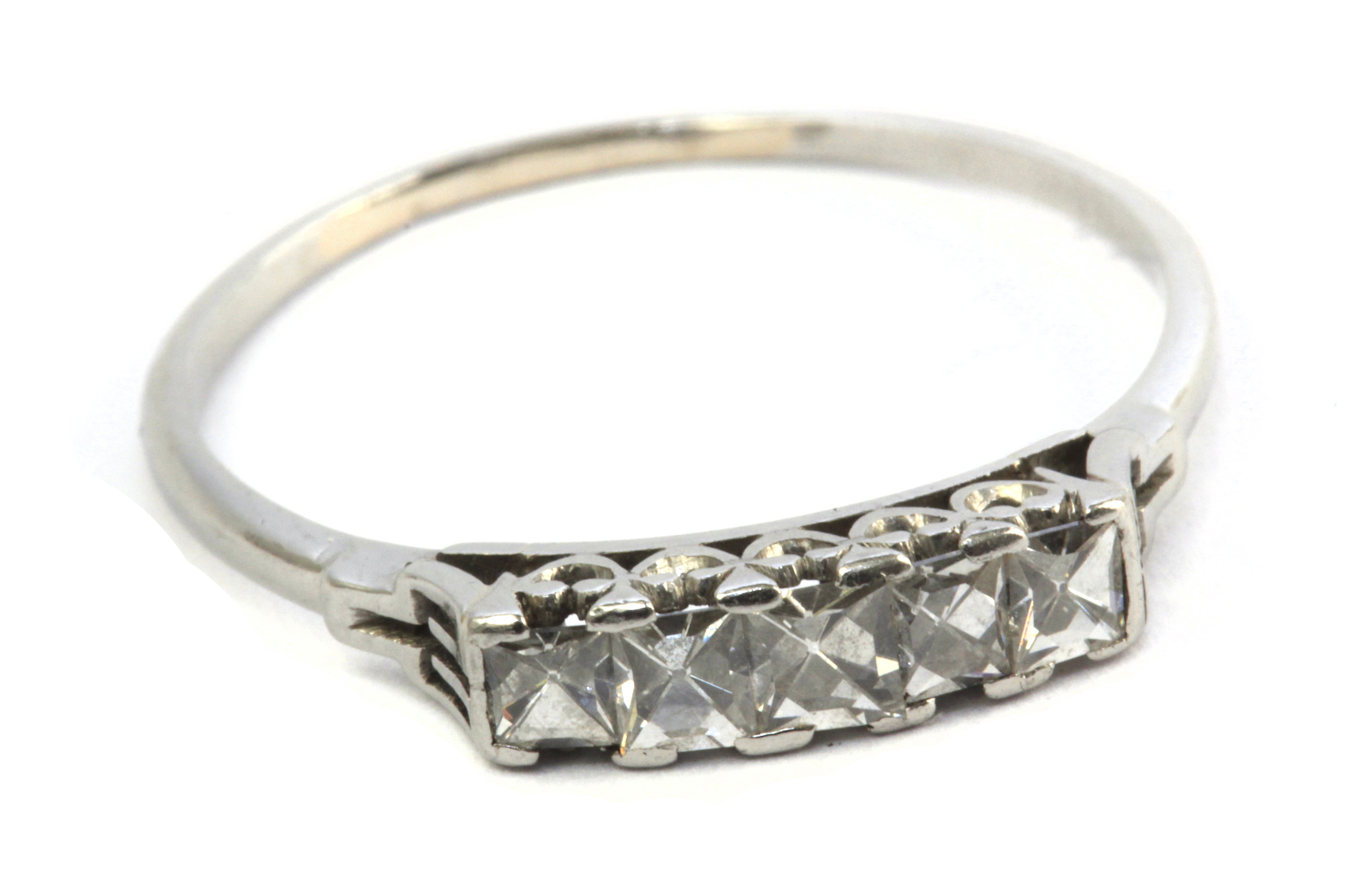 An early 20th century five stone diamond ring