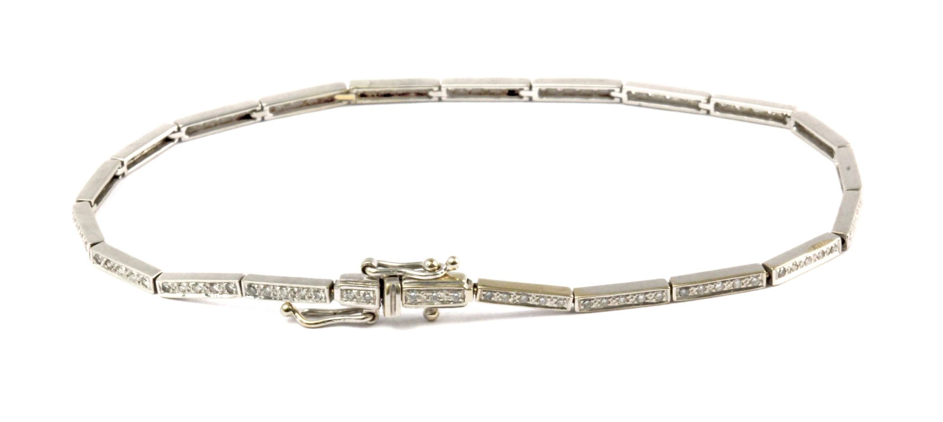 A tennis style diamond bracelet