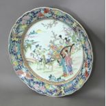 An 18th century Chinese plate, possibly from Yongzheng period