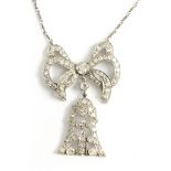 A Garland style diamond and platinum necklace