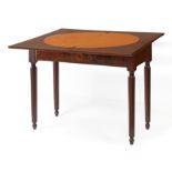 A Charles IV Spanish mahogany game table circa 1800