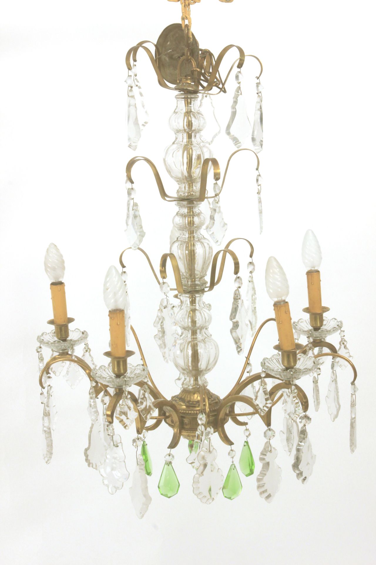 A 20th century five light chandelier