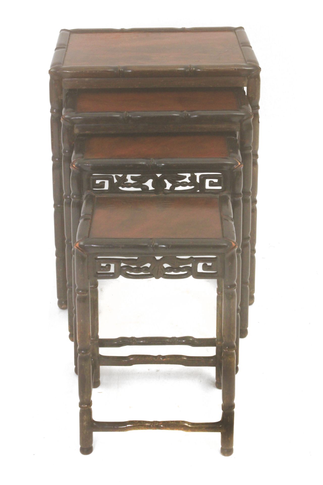 A set of four 19th century Chinese nest tables from Qing Dynasty - Image 7 of 7