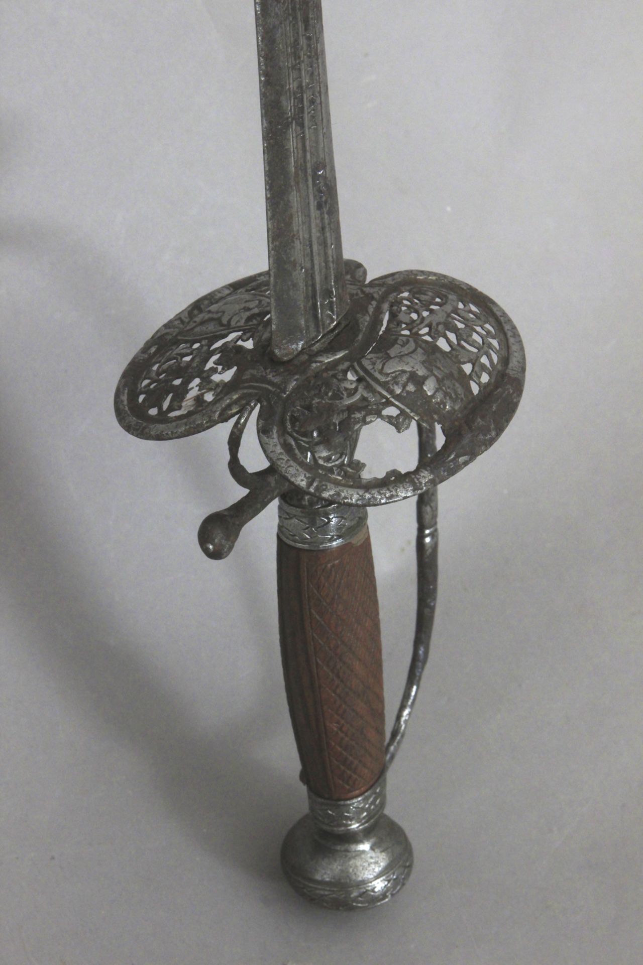 An 18th century ceremonial sword with a blade possibly from Toledo