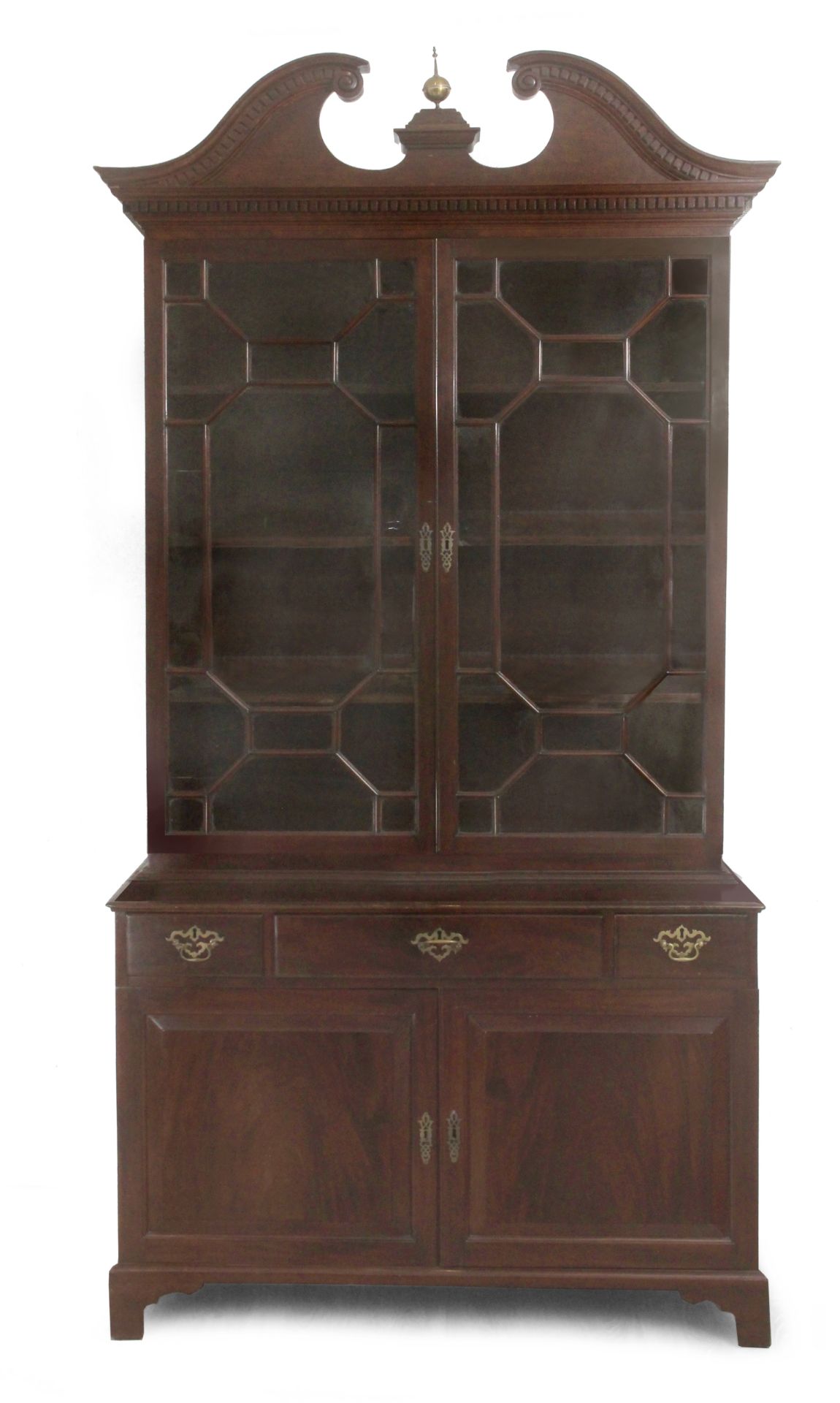 An early 19th century English mahogany writing bookcase desk from George IV period - Image 2 of 9