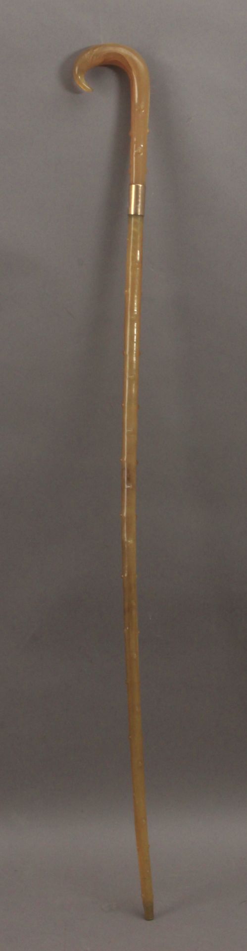 A 19th century walking cane in carved horn - Image 2 of 3