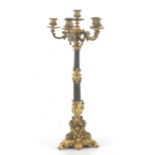 A 19th century Louis XV style French six light candelabrum