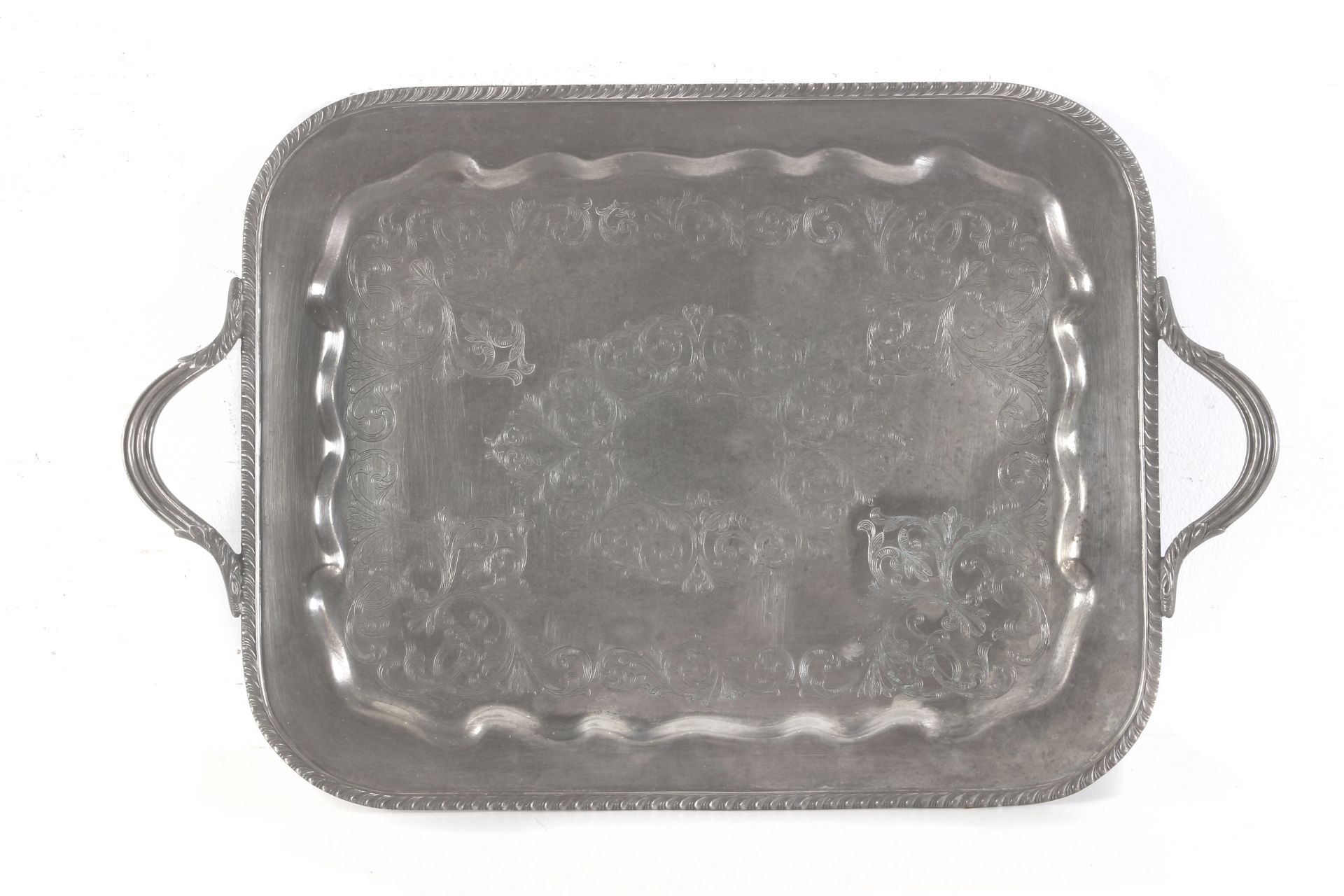 A 20th century English silver serving tray