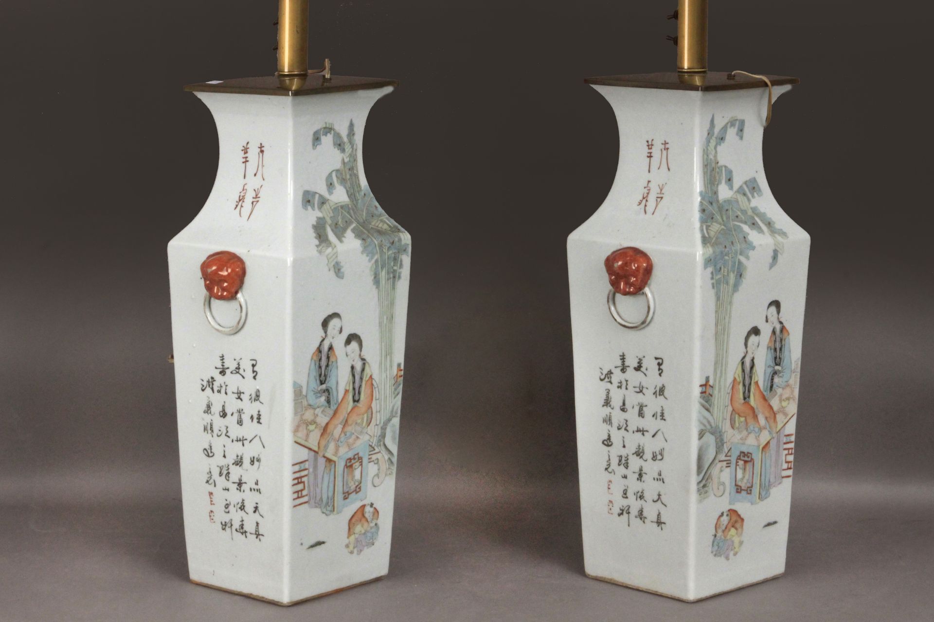 A pair of 20th century Chinese porcelain vases - Image 4 of 7