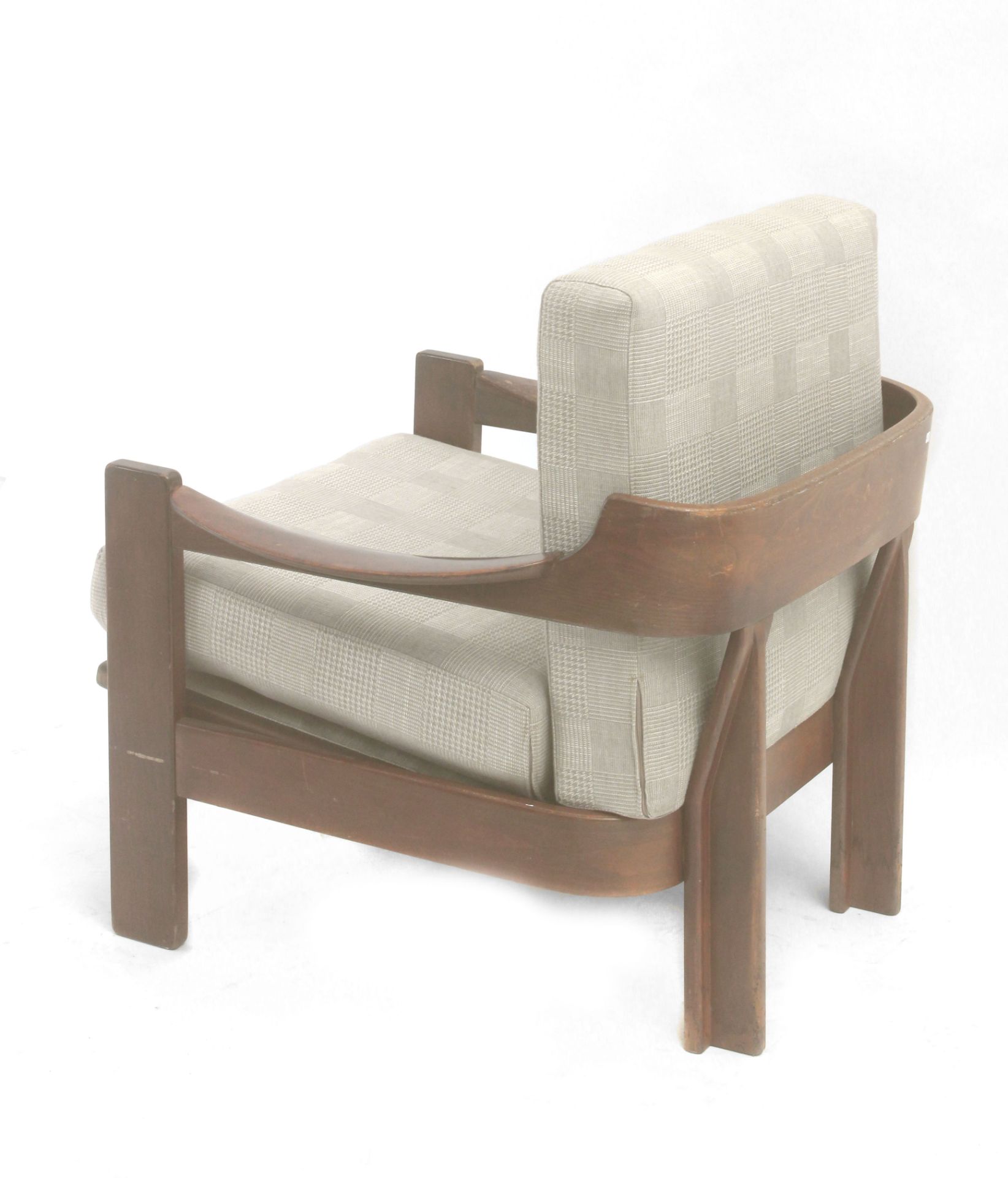 AG Barcelona. A pair of walnut armchairs circa 1970 - Image 5 of 10