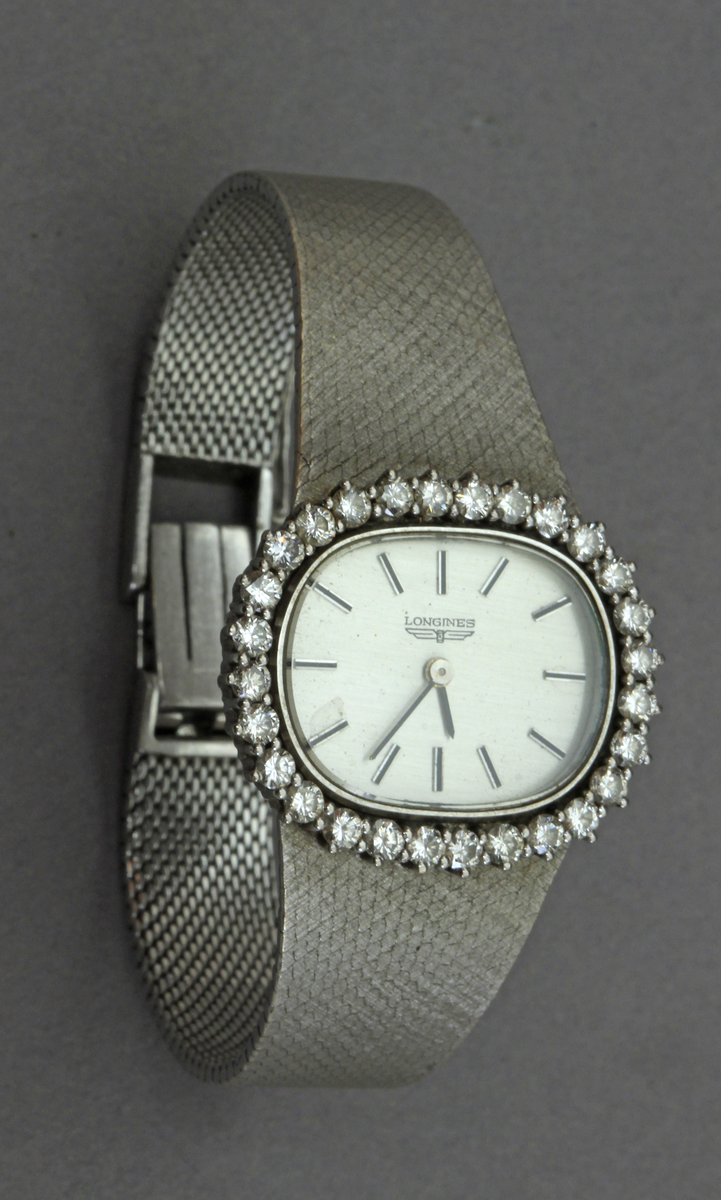 Longines. Ladies wrist watch circa 1970-1979. Platinum and diamonds eyeball - Image 3 of 9