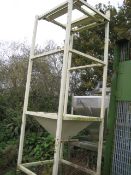 Big Bag Emptying Frame, with hopper and outlet sli