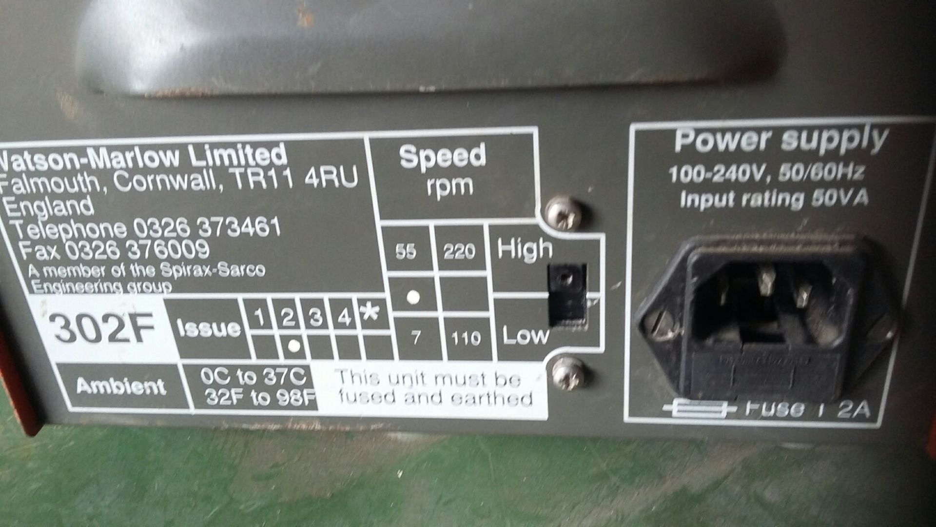 Watson Marlow 302-F Peristaltic Pump, single phase - Image 3 of 3