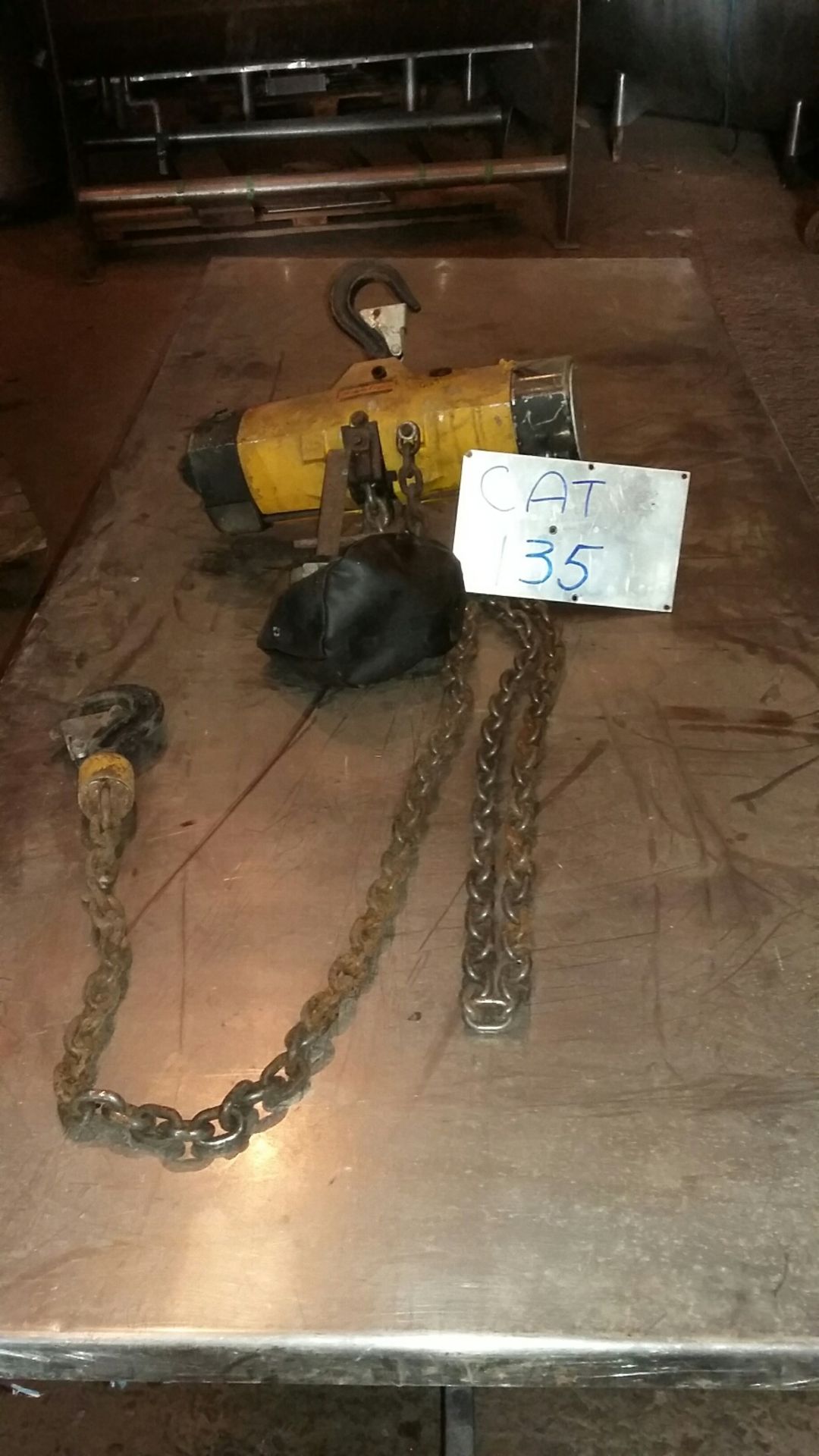 Atlas Copco 250 kg Pneumatic Chain Hoist free load