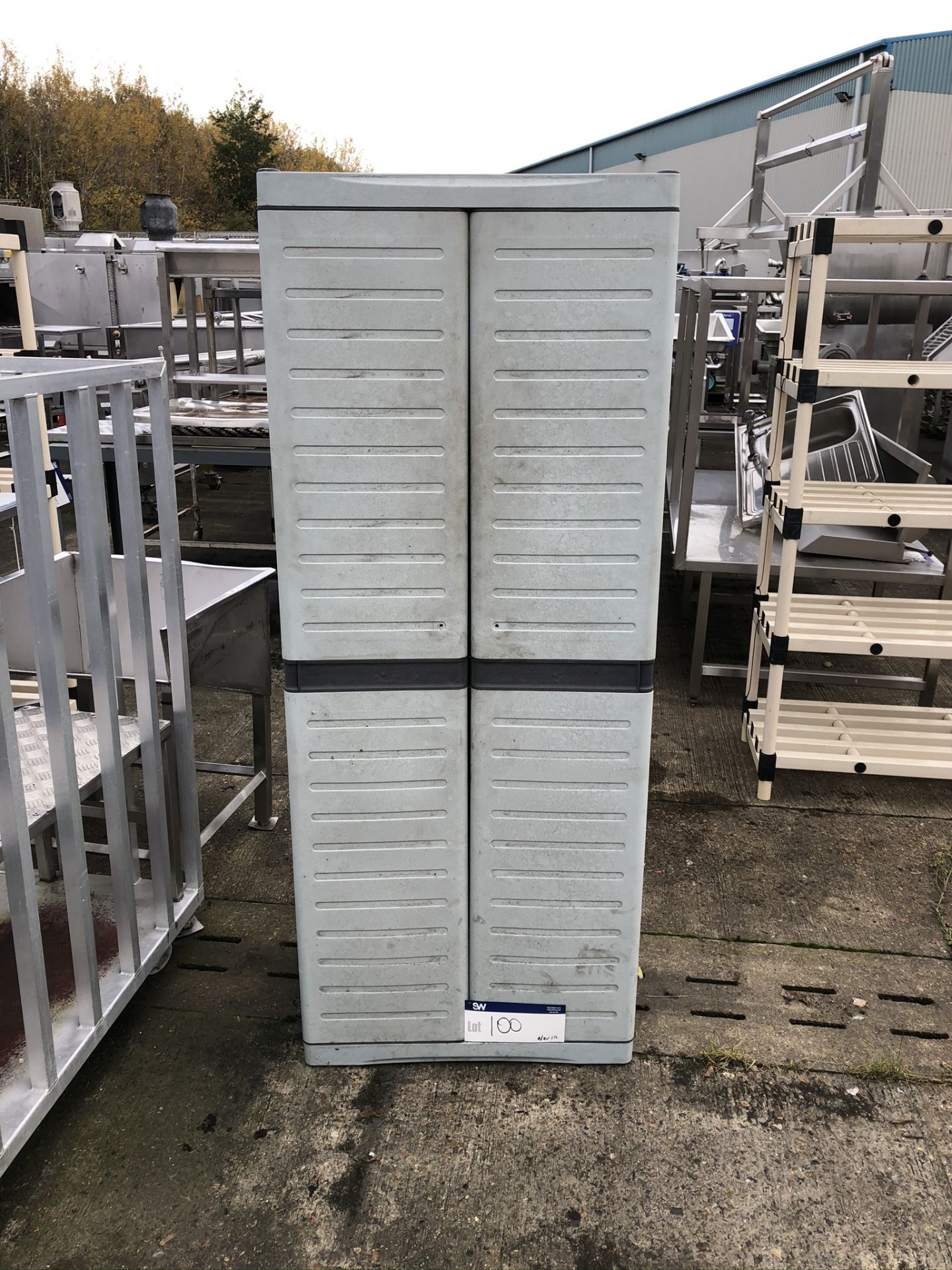 Plastic Cupboard, dimensions approx. 0.7m x 0.45m