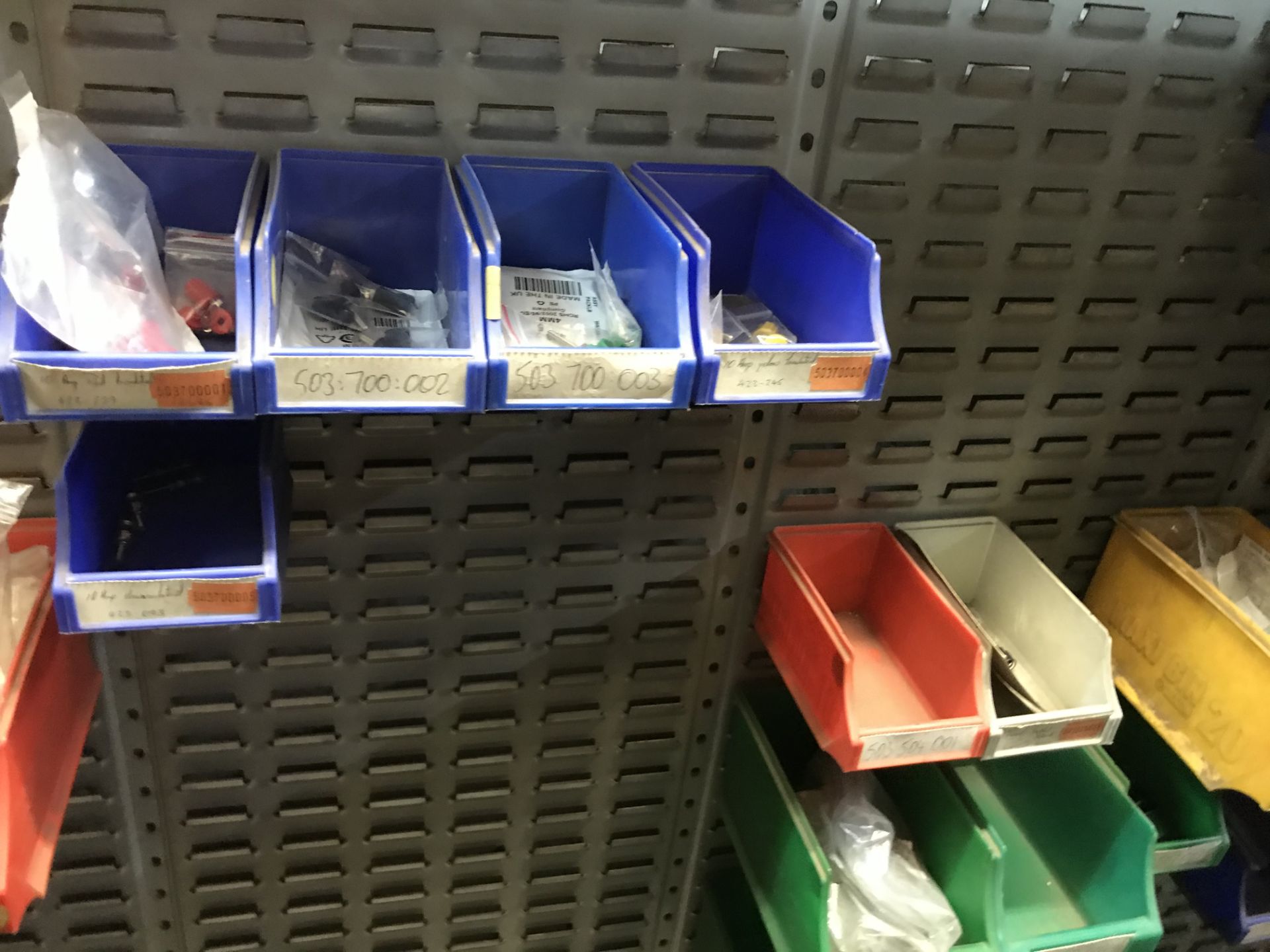 Quantity of Fastenings & Fittings, as set out in plastic stacking bins on one run of rack - Image 11 of 13