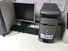 Dell Dimension 4600 Intel Celeron Personal Computer (hard disk removed), with flat screen monitor