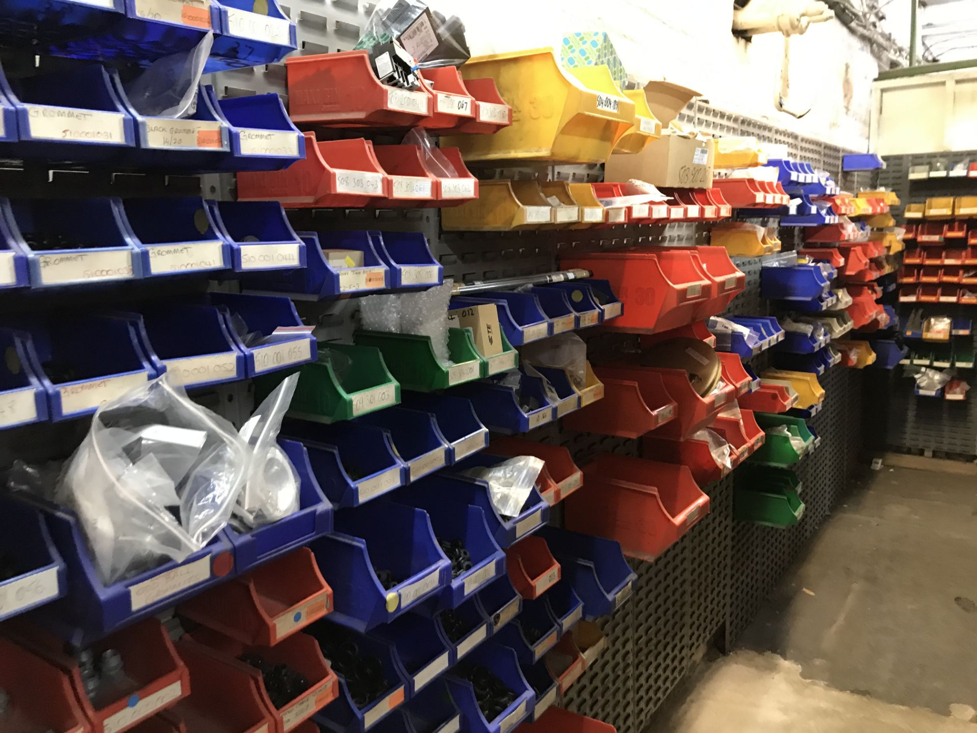 Quantity of Fastenings & Fittings, as set out in plastic stacking bins on one run of rack - Image 6 of 13