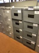 Two Steel Four Drawer Filing Cabinets