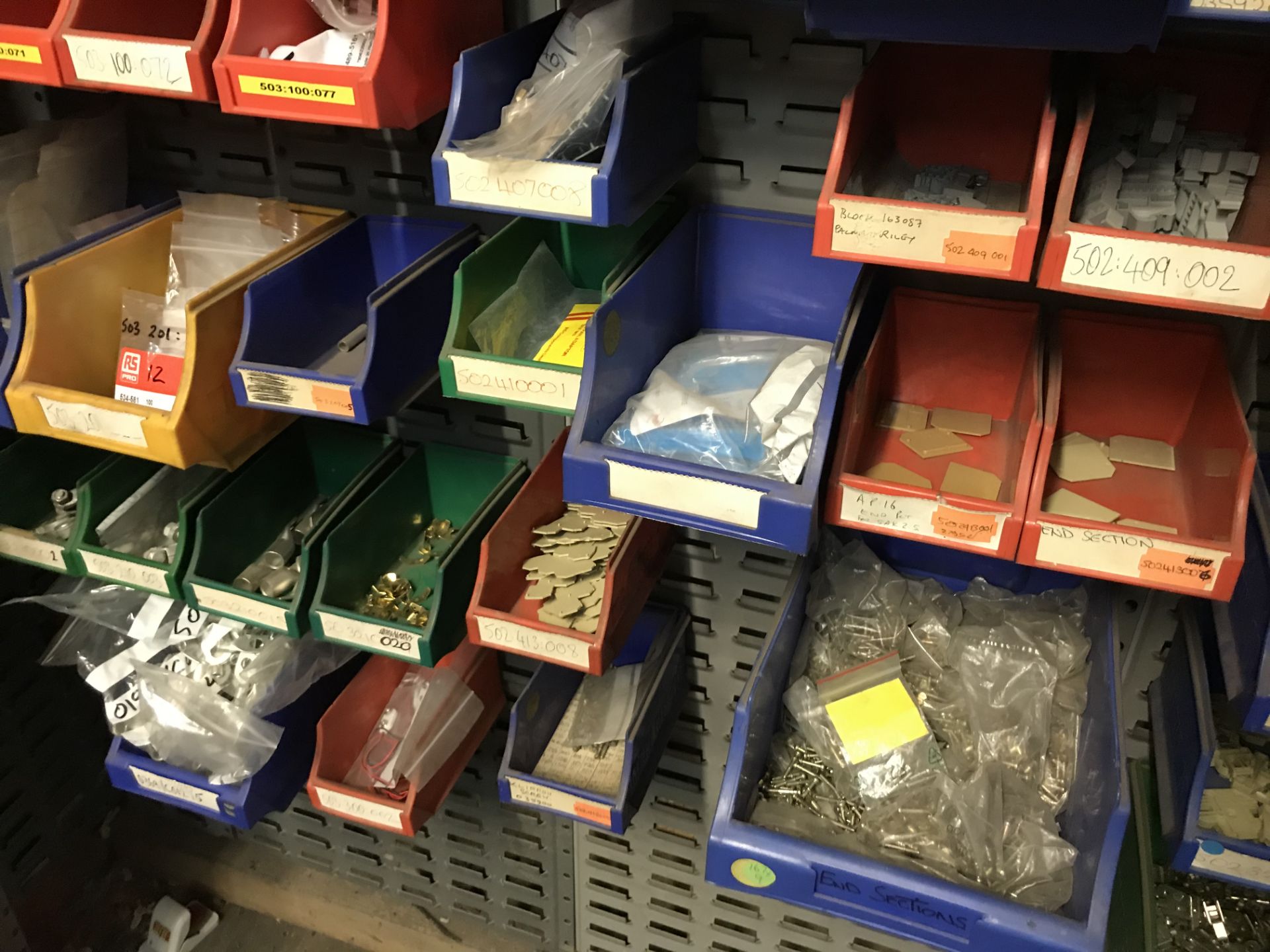 Quantity of Fastenings & Fittings, as set out in plastic stacking bins on one run of rack - Image 5 of 13