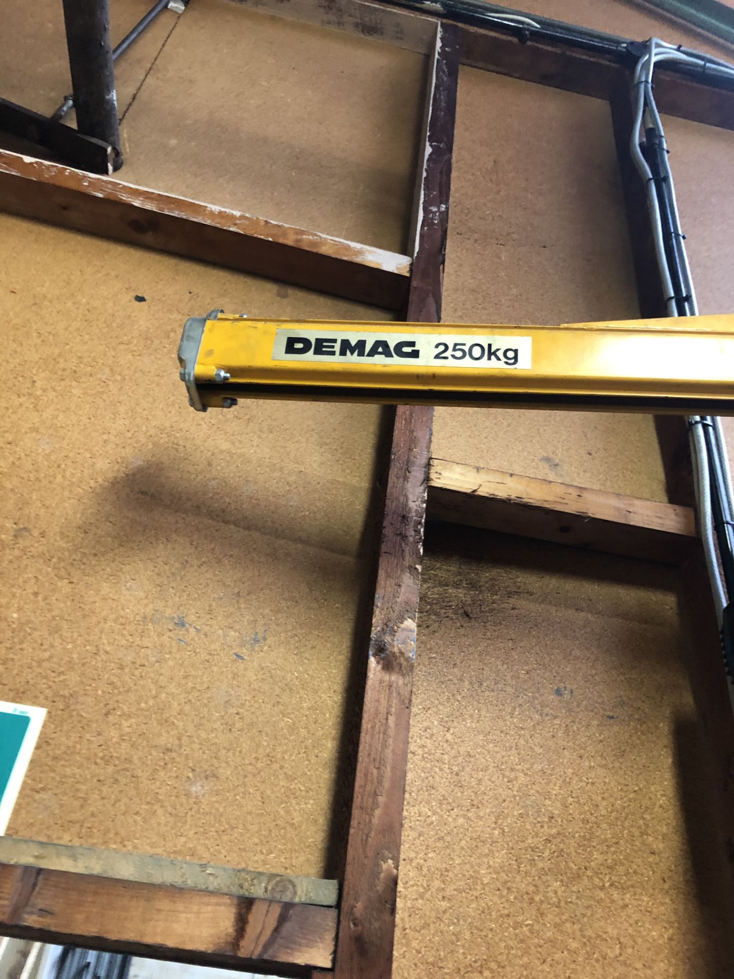 Dale 250kg Floor Mounted Swivel Jib Crane, approx. 1.8m swing x 2.5m high, with Demag 250kg electric - Image 3 of 5