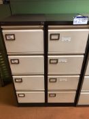 Two Steel Four Drawer Filing Cabinets