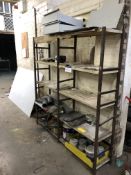 Two Bay Steel Rack & Contents