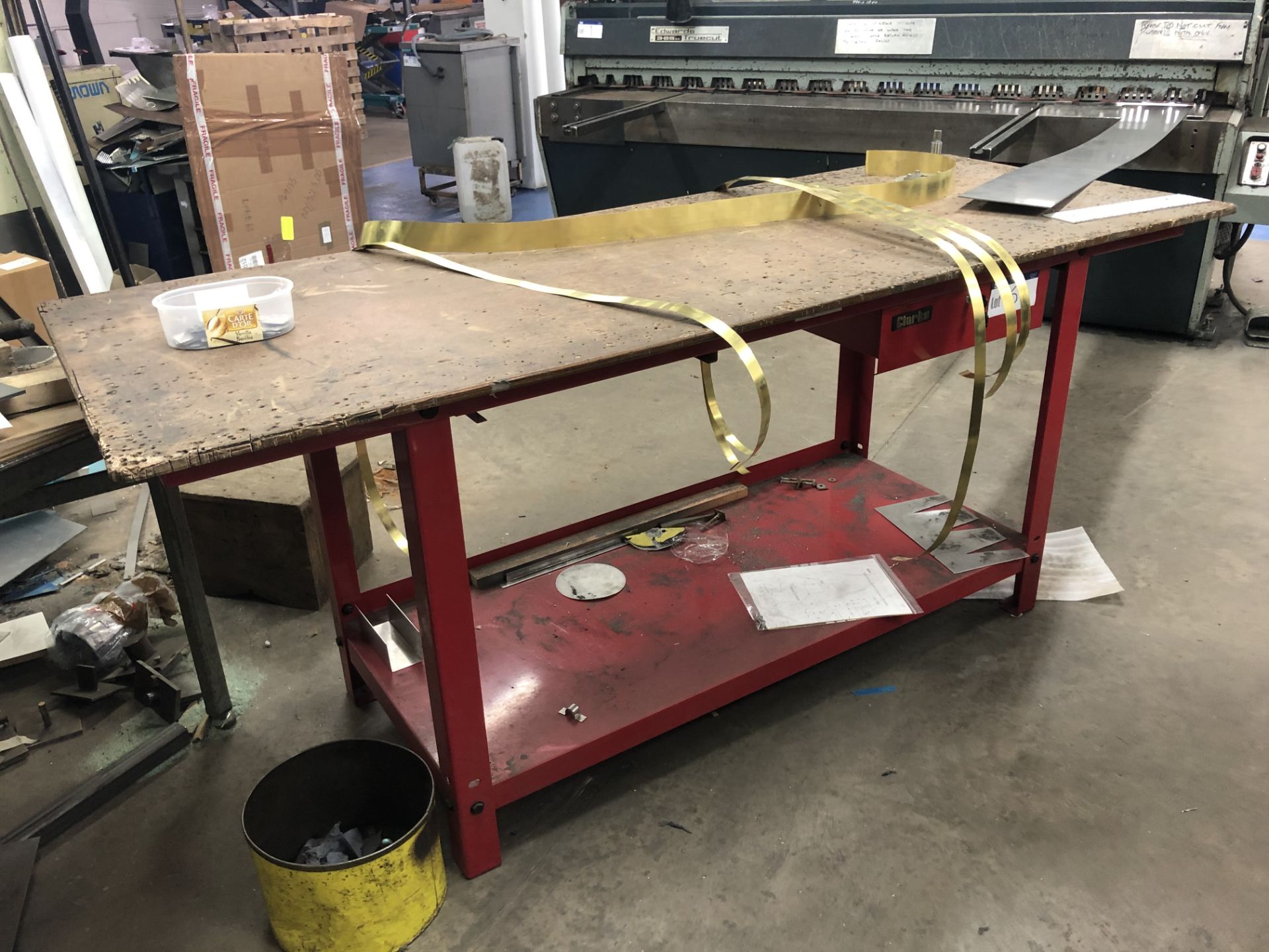 Clarke Steel Bench, with timber top