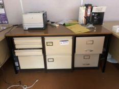 Three Steel Filing Cabinets