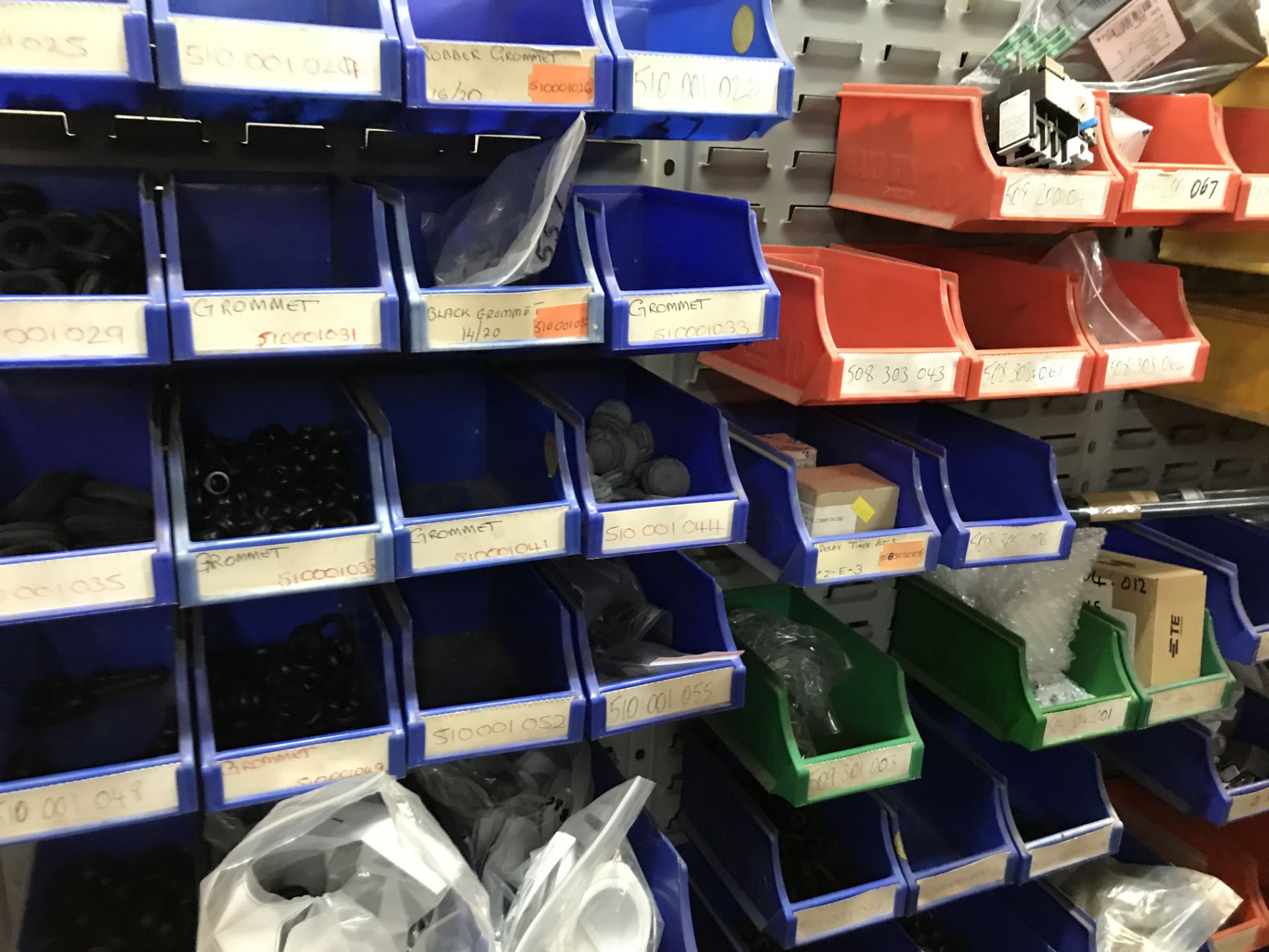 Quantity of Fastenings & Fittings, as set out in plastic stacking bins on one run of rack - Image 8 of 13