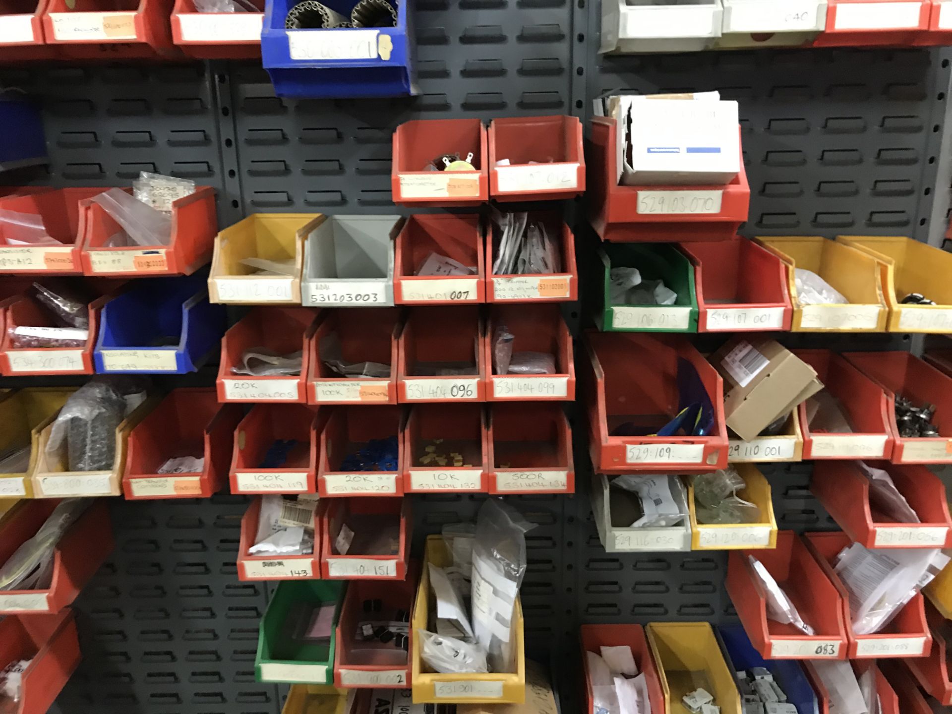 Quantity of Fastenings & Fittings, as set out in plastic stacking bins on one run of rack - Image 4 of 5