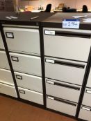 Two Steel Four Drawer Filing Cabinets