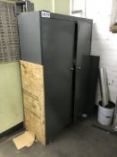 Steel Double Door Cabinet, with contents