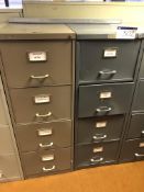 Two Steel Four Drawer Filing Cabinets