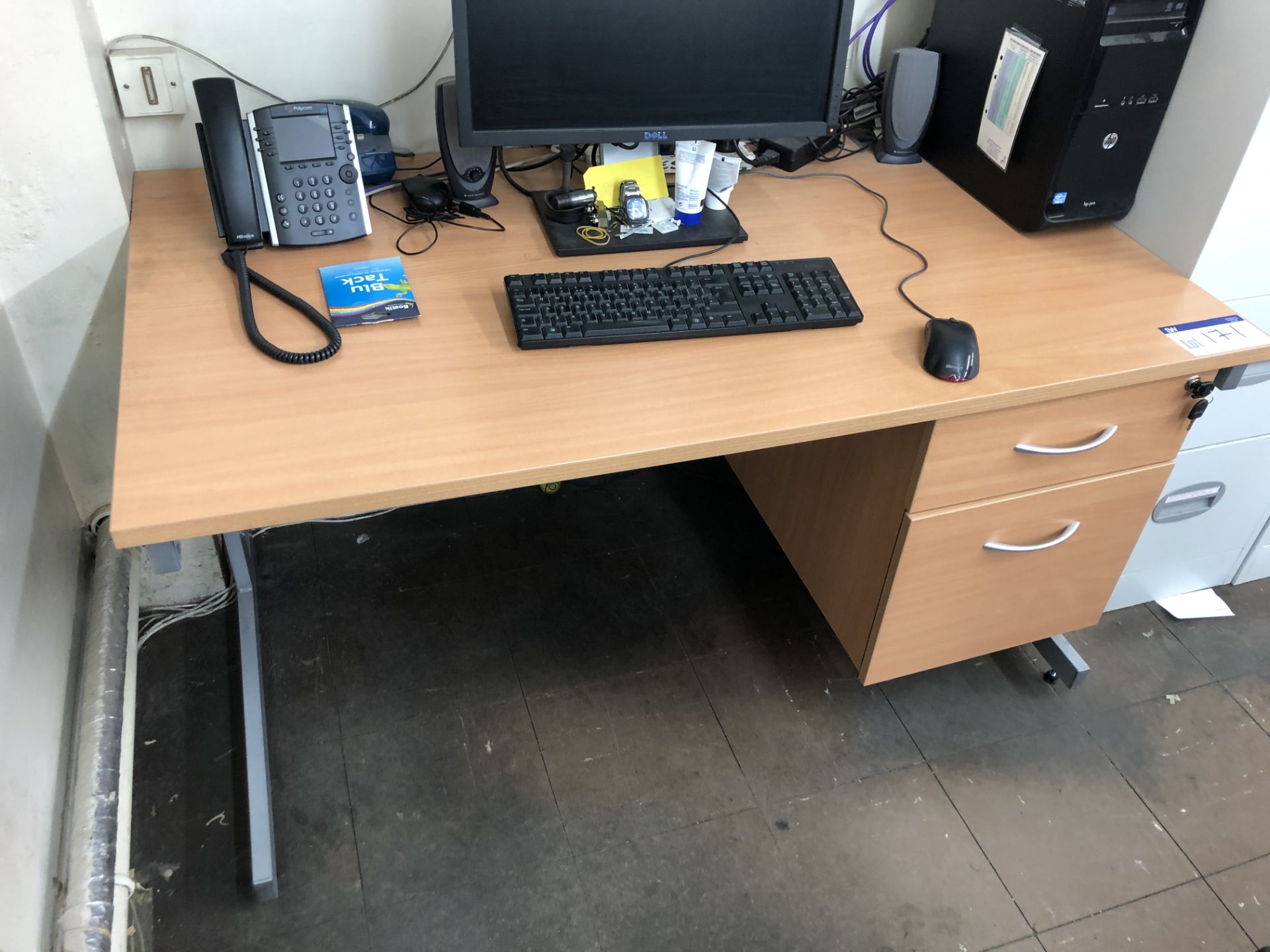 Steel Cantilever Framed Desk - Image 2 of 2