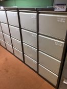 Two Steel Four Drawer Filing Cabinets