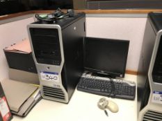 Dell Precision T7500 Intel Xeon Personal Computer (hard disk removed), with flat screen monitor,