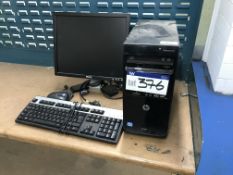 HP Pro 3500 Series MT Intel Core i5 Personal Computer (hard disk formatted), with flat screen