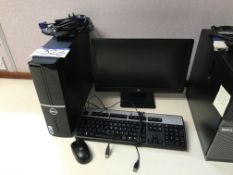 Dell Vostro 220S Intel Pentium Personal Computer (hard disc removed), with flat screen monitor,